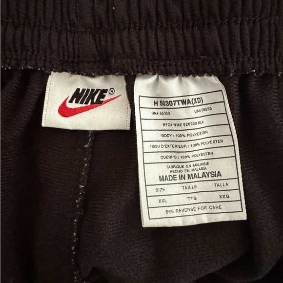 VTG 90s Nike Mens Black Break Away Pants Buttons Basketball ActiveWear Logo XL - Picture 4 of 6